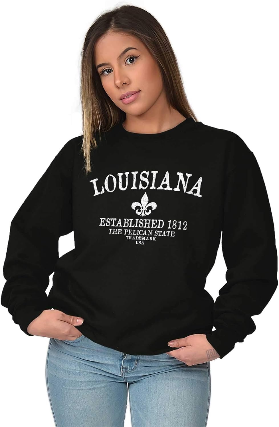 image:imageUSA State Vintage Established Date Sweatshirt for Men or WomenBlack