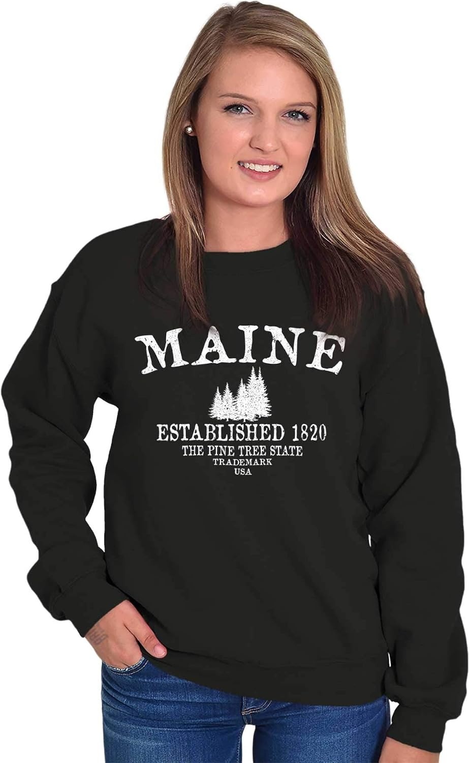 image:imageUSA State Vintage Established Date Sweatshirt for Men or WomenBlack