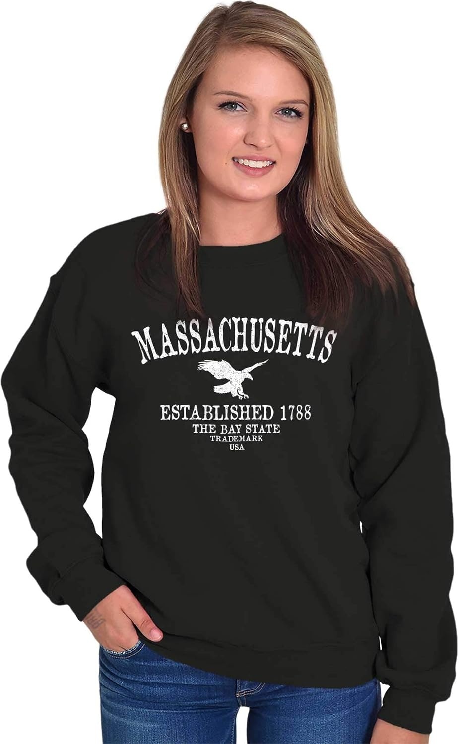 image:imageUSA State Vintage Established Date Sweatshirt for Men or WomenBlack