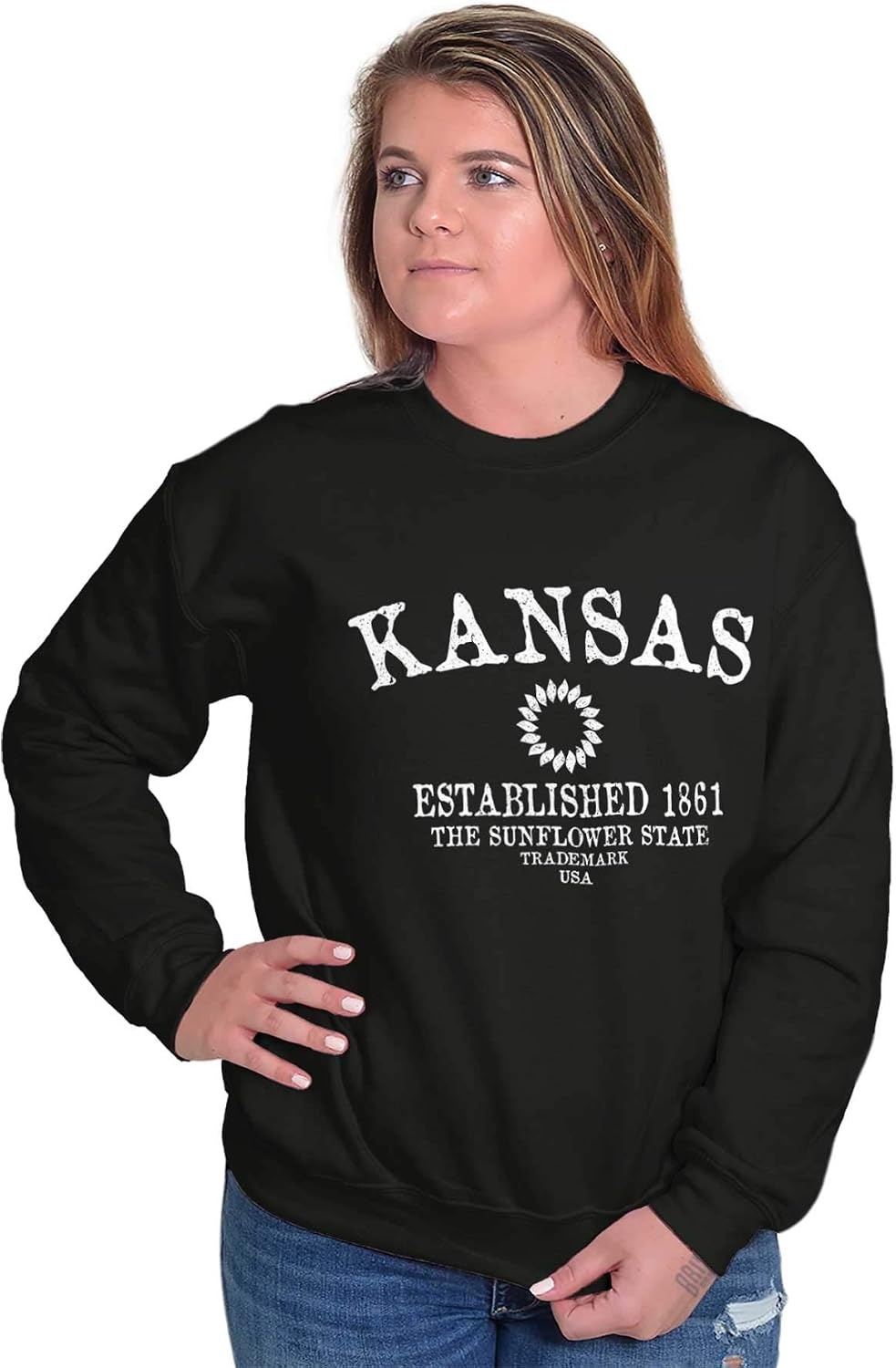 image:imageUSA State Vintage Established Date Sweatshirt for Men or WomenBlack