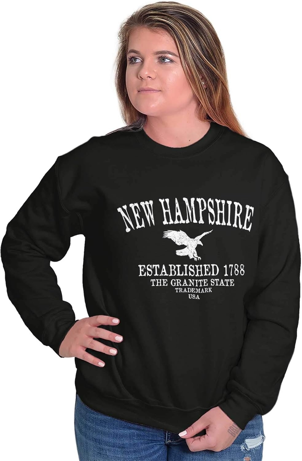 image:imageUSA State Vintage Established Date Sweatshirt for Men or WomenBlack