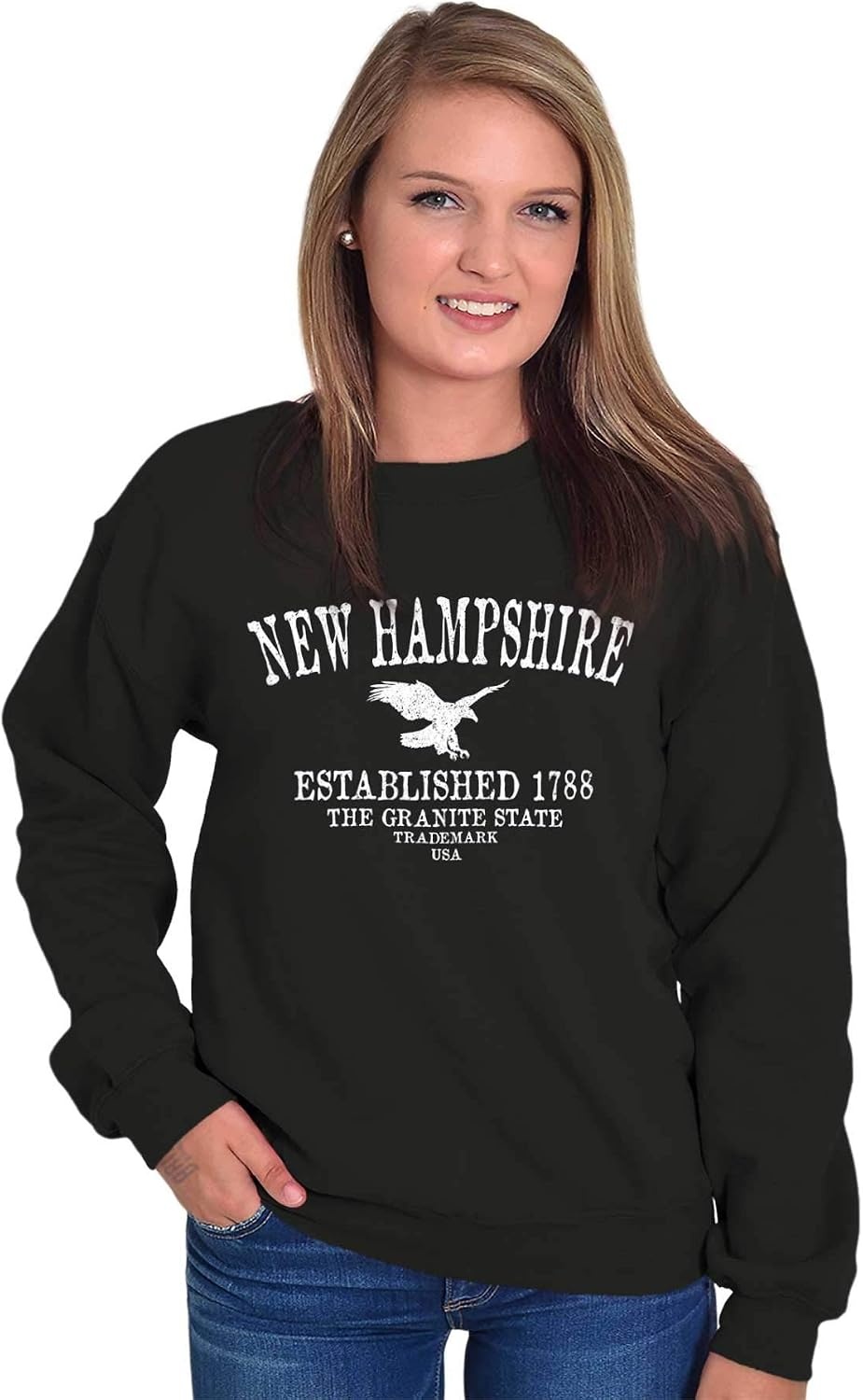 image:imageUSA State Vintage Established Date Sweatshirt for Men or WomenBlack