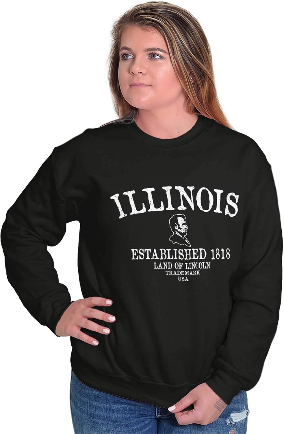 image:imageUSA State Vintage Established Date Sweatshirt for Men or WomenBlack