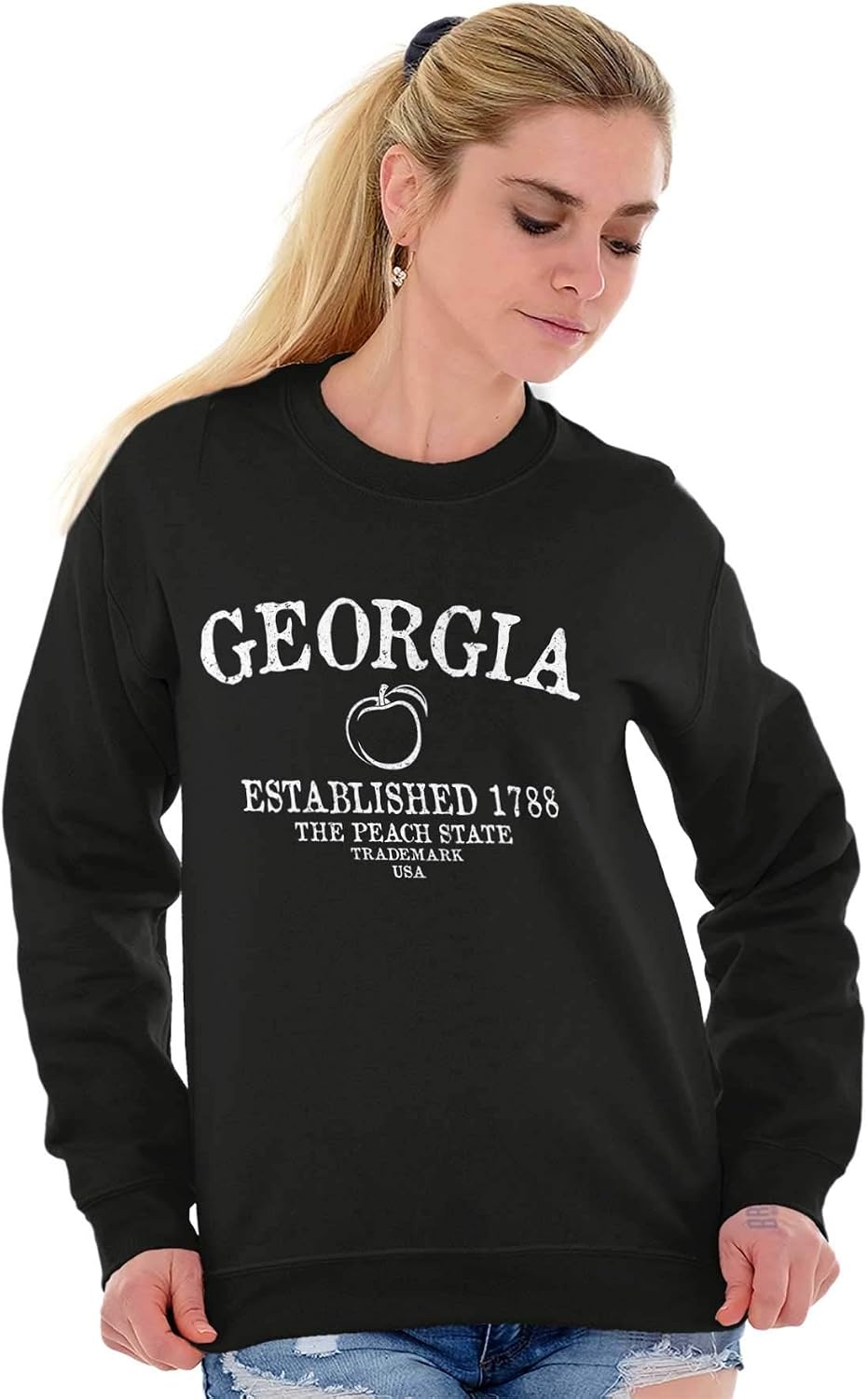 image:imageUSA State Vintage Established Date Sweatshirt for Men or WomenBlack