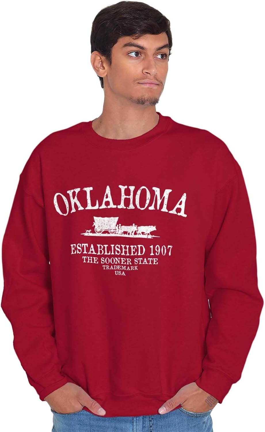 image:imageUSA State Vintage Established Date Sweatshirt for Men or WomenCardinal Red