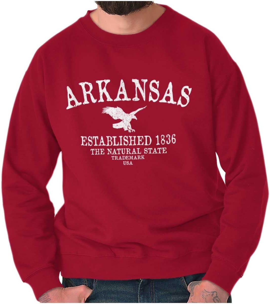 image:imageUSA State Vintage Established Date Sweatshirt for Men or WomenCardinal Red