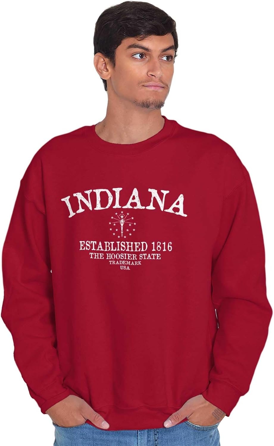 image:imageUSA State Vintage Established Date Sweatshirt for Men or WomenCardinal Red