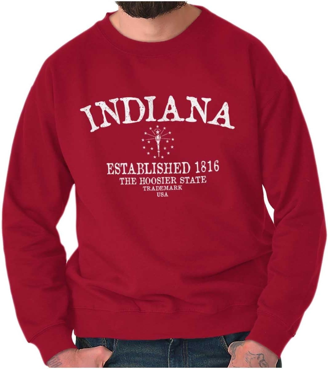 image:imageUSA State Vintage Established Date Sweatshirt for Men or WomenCardinal Red