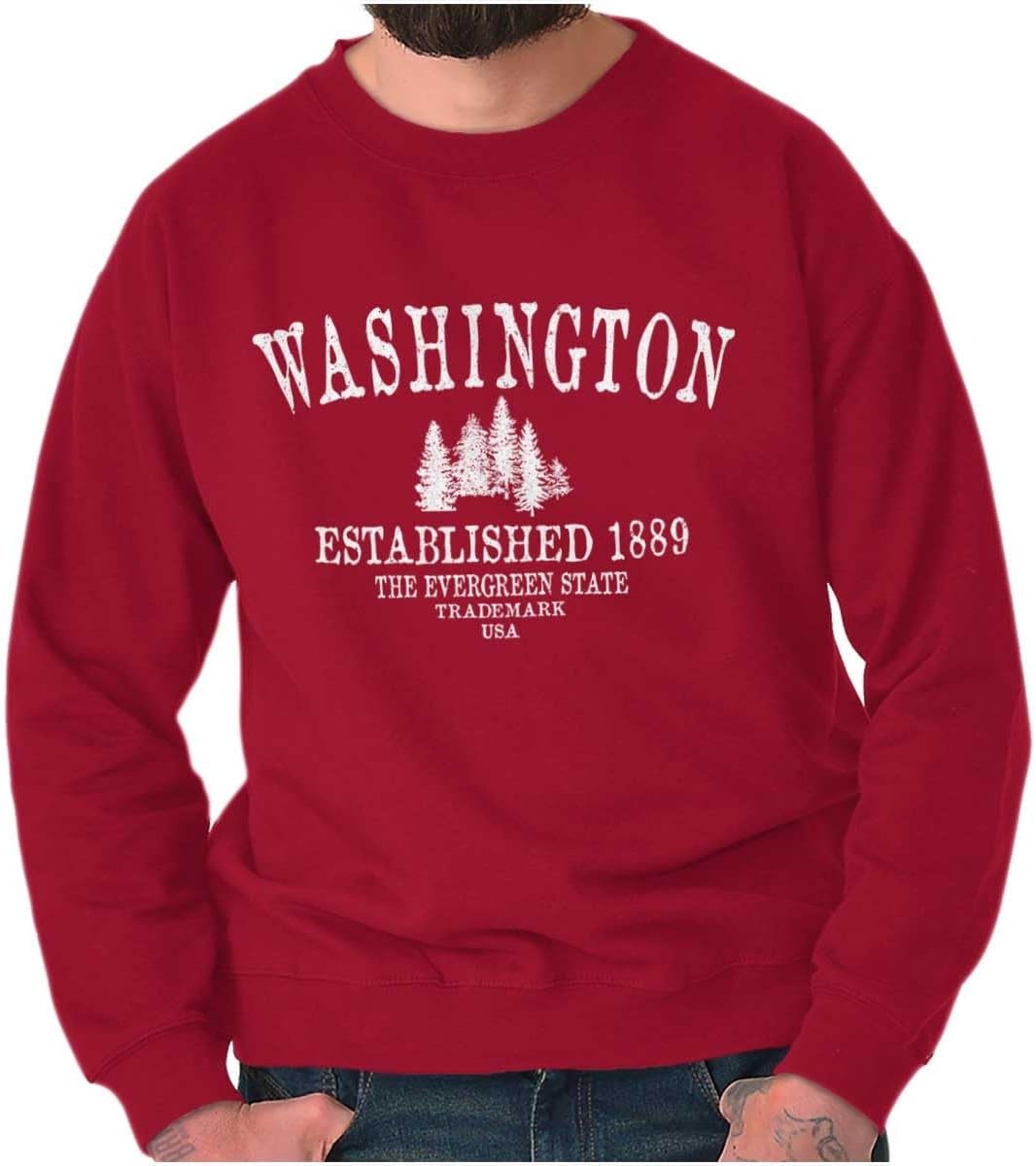 image:imageUSA State Vintage Established Date Sweatshirt for Men or WomenCardinal Red