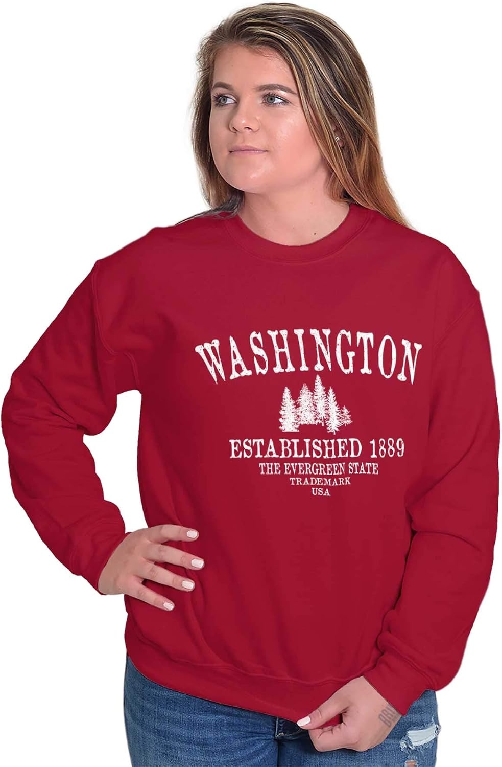 image:imageUSA State Vintage Established Date Sweatshirt for Men or WomenCardinal Red