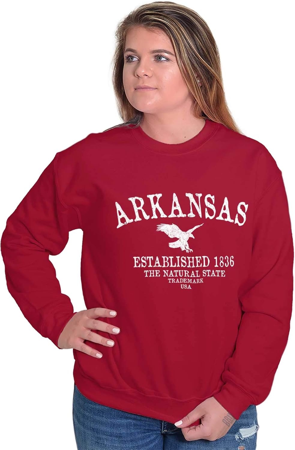 image:imageUSA State Vintage Established Date Sweatshirt for Men or WomenCardinal Red