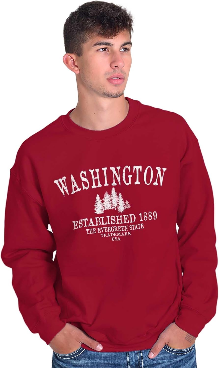 image:imageUSA State Vintage Established Date Sweatshirt for Men or WomenCardinal Red