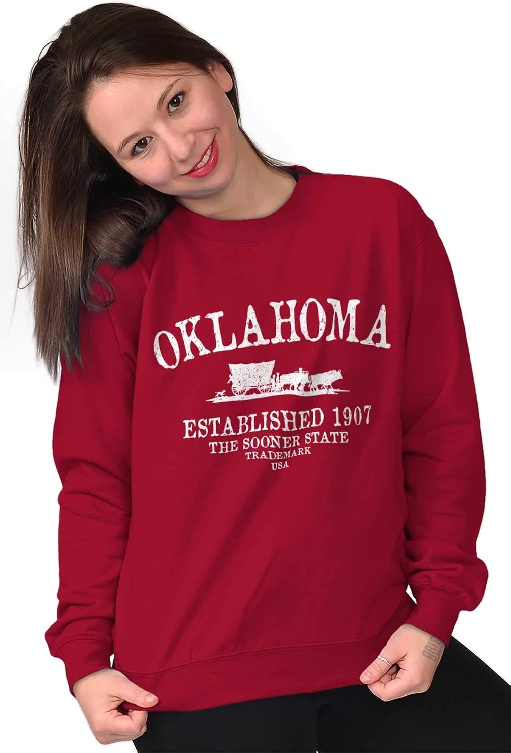 image:imageUSA State Vintage Established Date Sweatshirt for Men or WomenCardinal Red