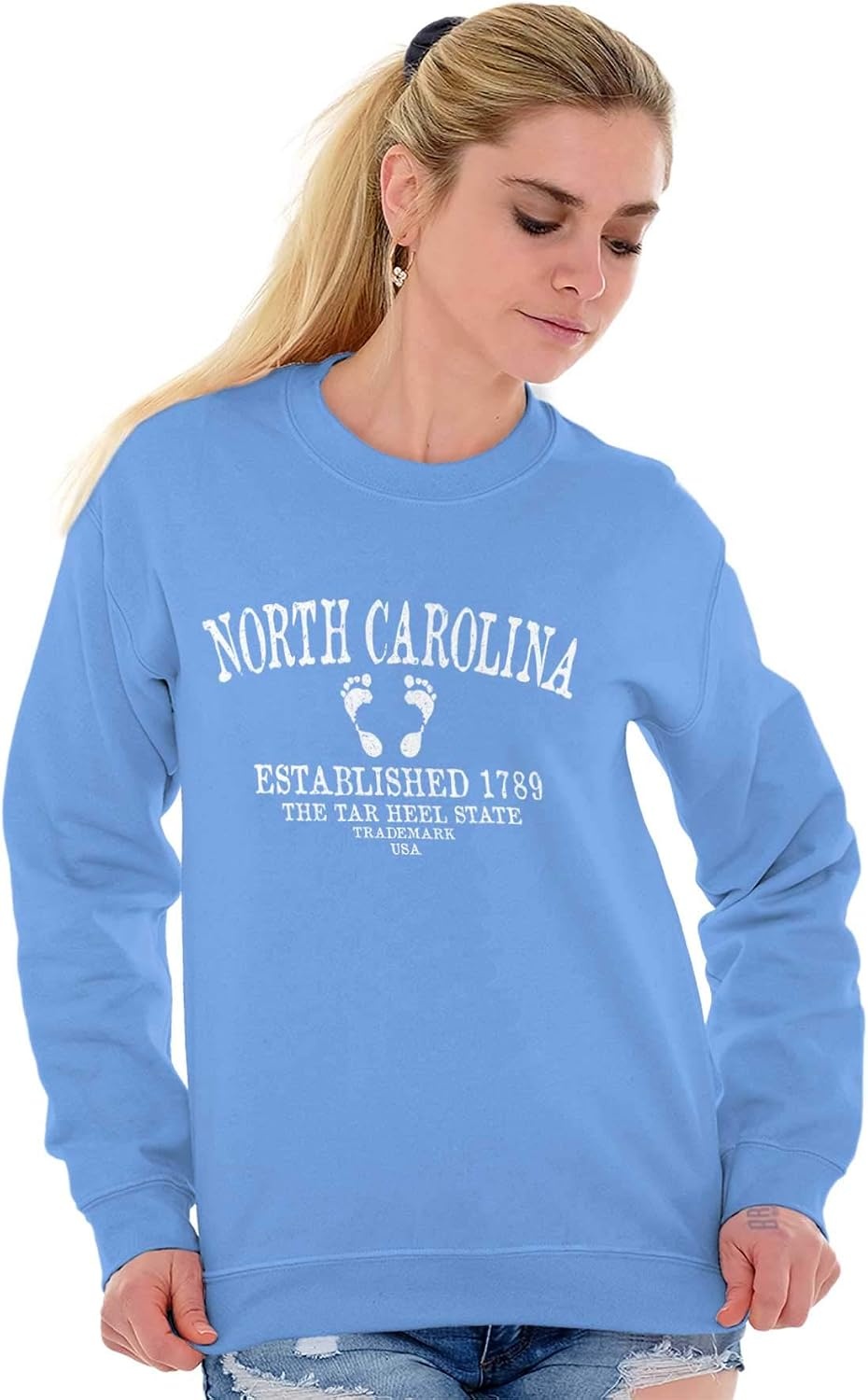 image:imageUSA State Vintage Established Date Sweatshirt for Men or WomenCarolina Blue