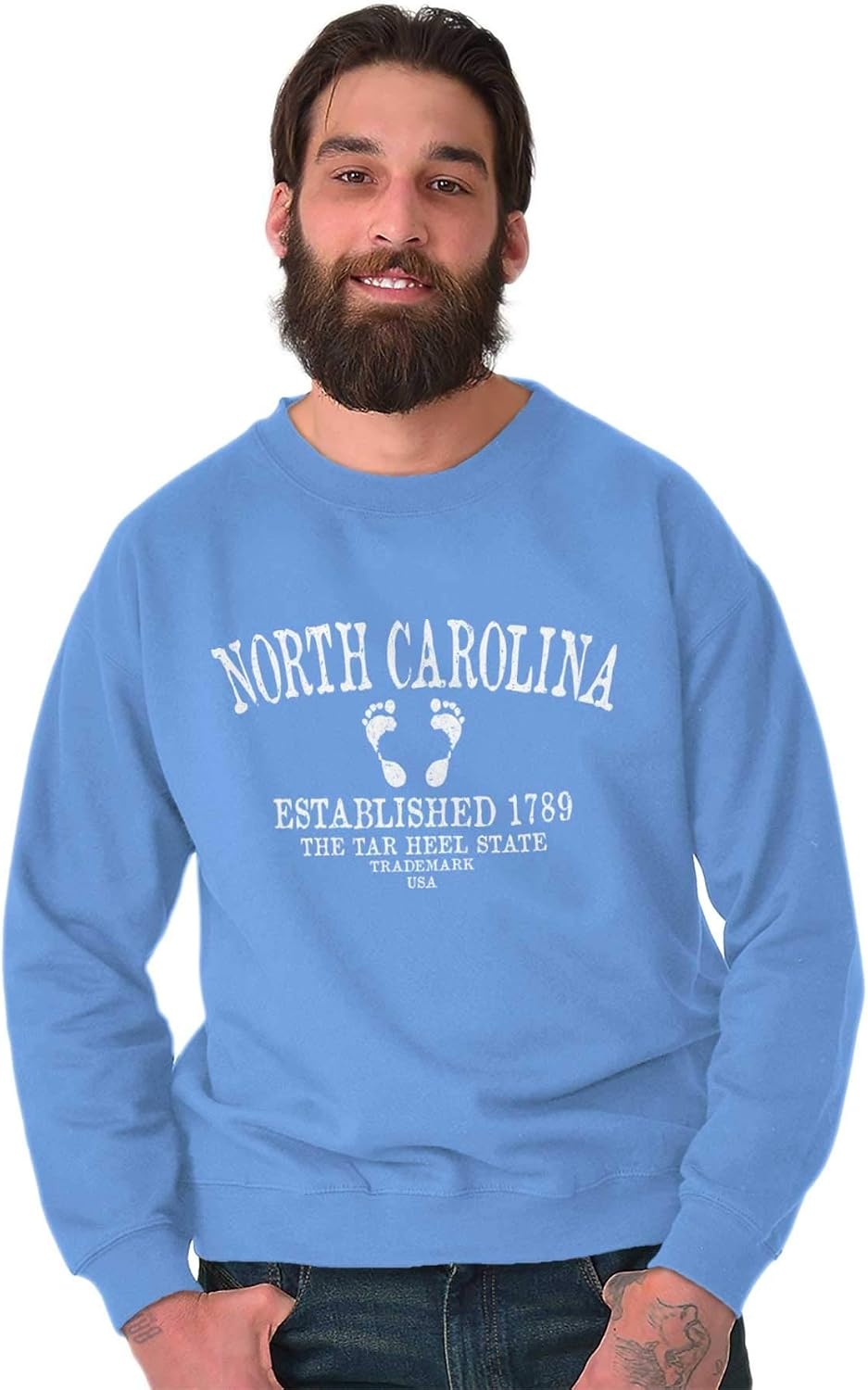 image:imageUSA State Vintage Established Date Sweatshirt for Men or WomenCarolina Blue