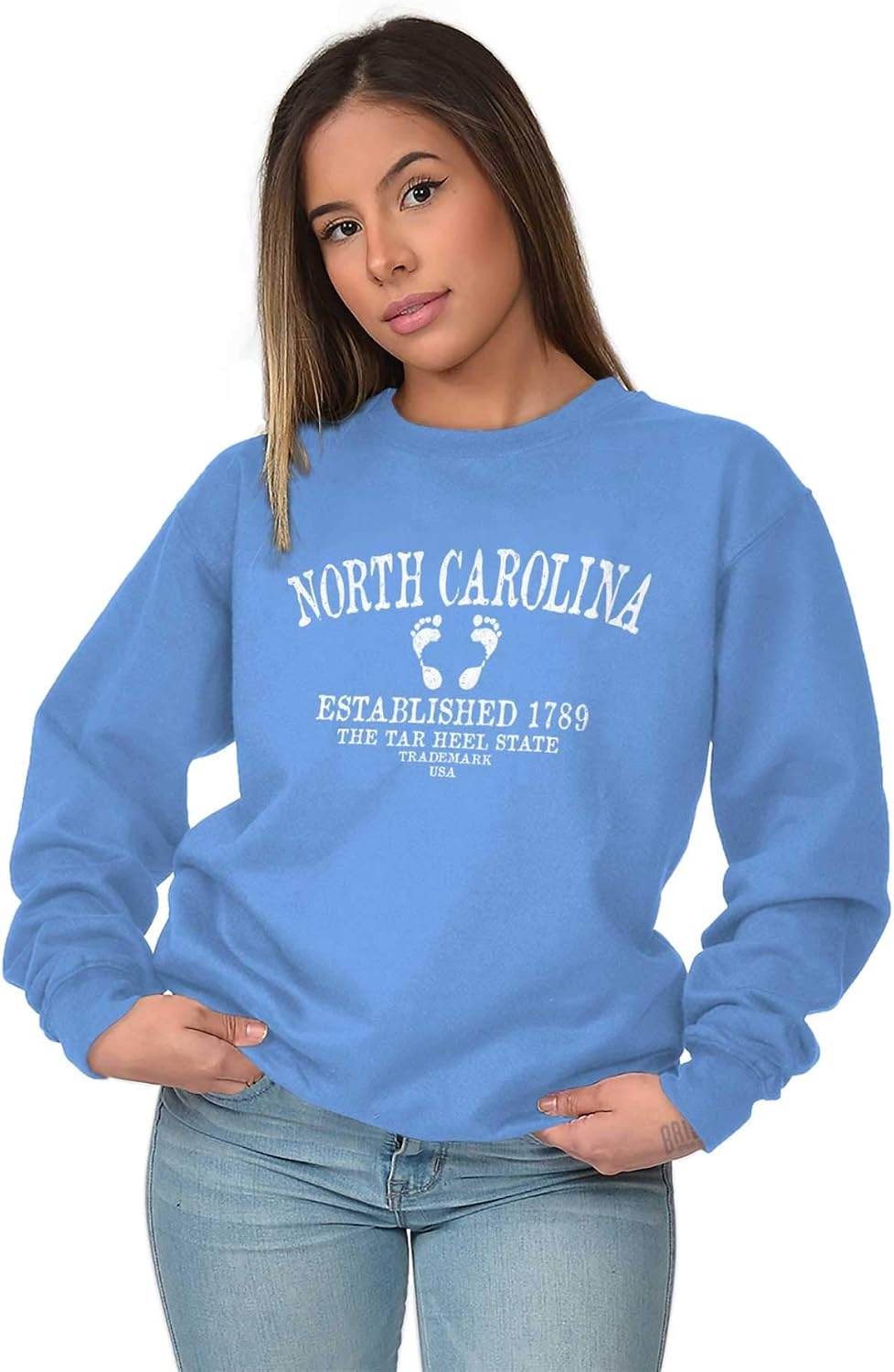 image:imageUSA State Vintage Established Date Sweatshirt for Men or WomenCarolina Blue