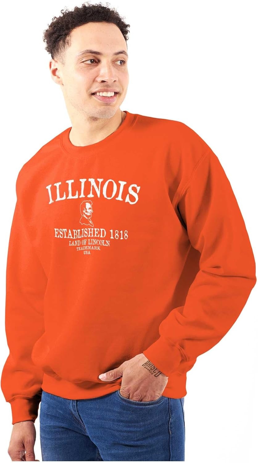 image:imageUSA State Vintage Established Date Sweatshirt for Men or WomenOrange