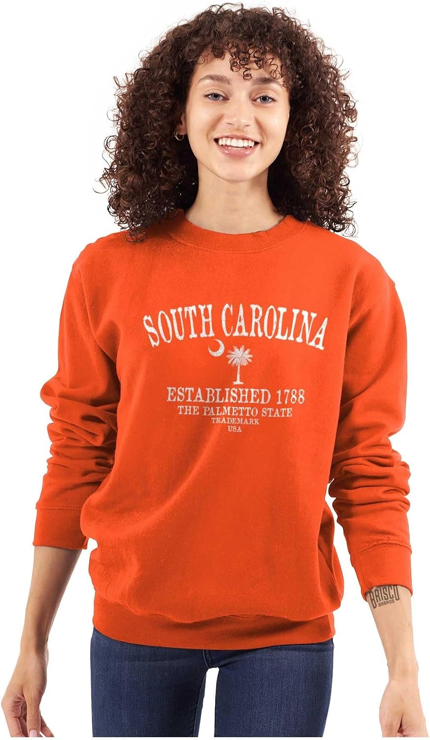 image:imageUSA State Vintage Established Date Sweatshirt for Men or WomenOrange