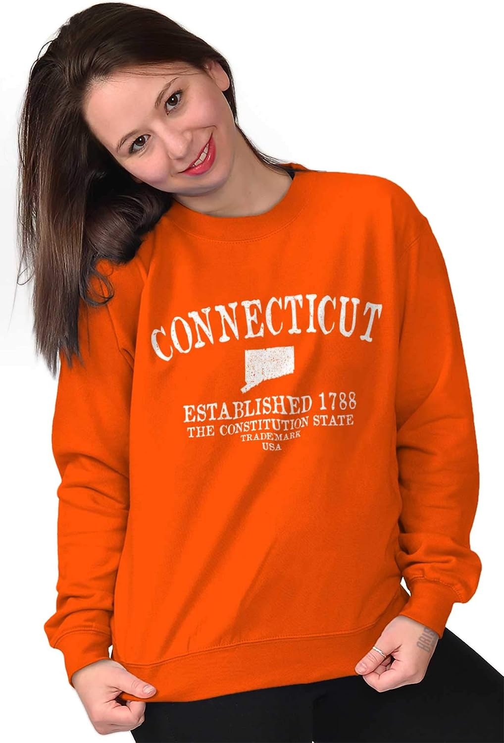 image:imageUSA State Vintage Established Date Sweatshirt for Men or WomenOrange