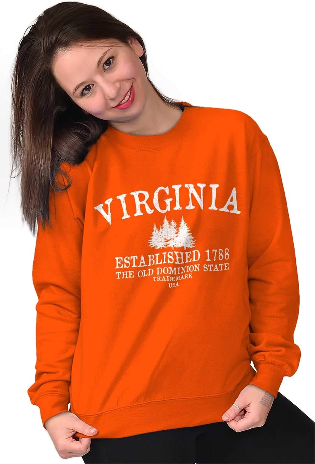 image:imageUSA State Vintage Established Date Sweatshirt for Men or WomenOrange