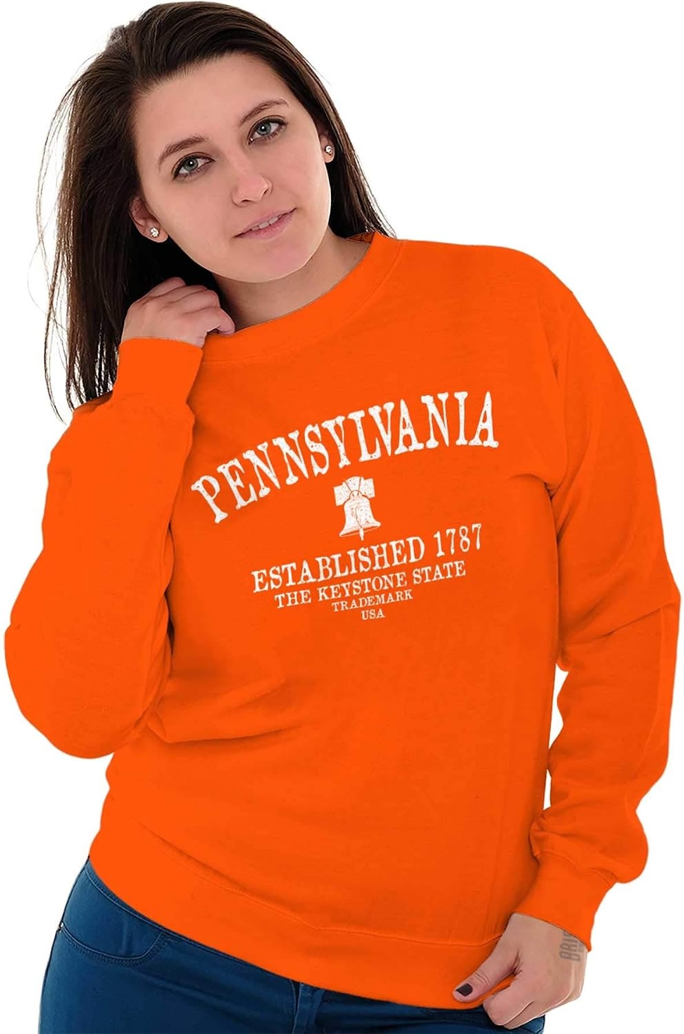 image:imageUSA State Vintage Established Date Sweatshirt for Men or WomenOrange