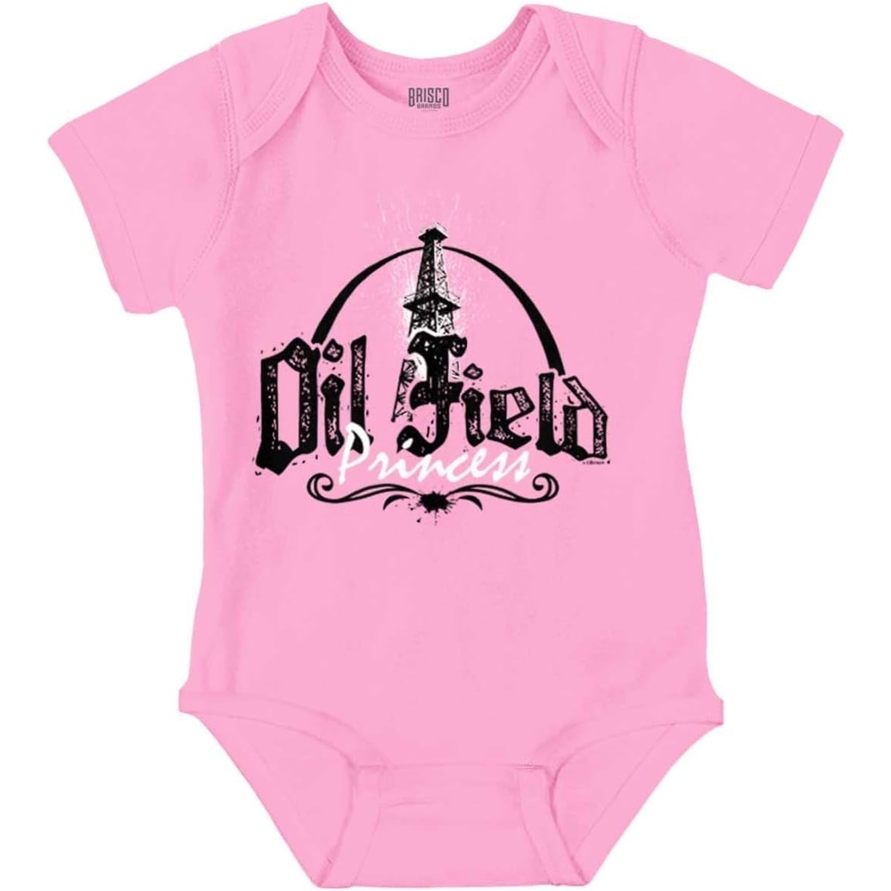 image:imageBrisco Brands North Dakota Oil Field Princess Cute Baby Bodysuit Jumper GirlsPink