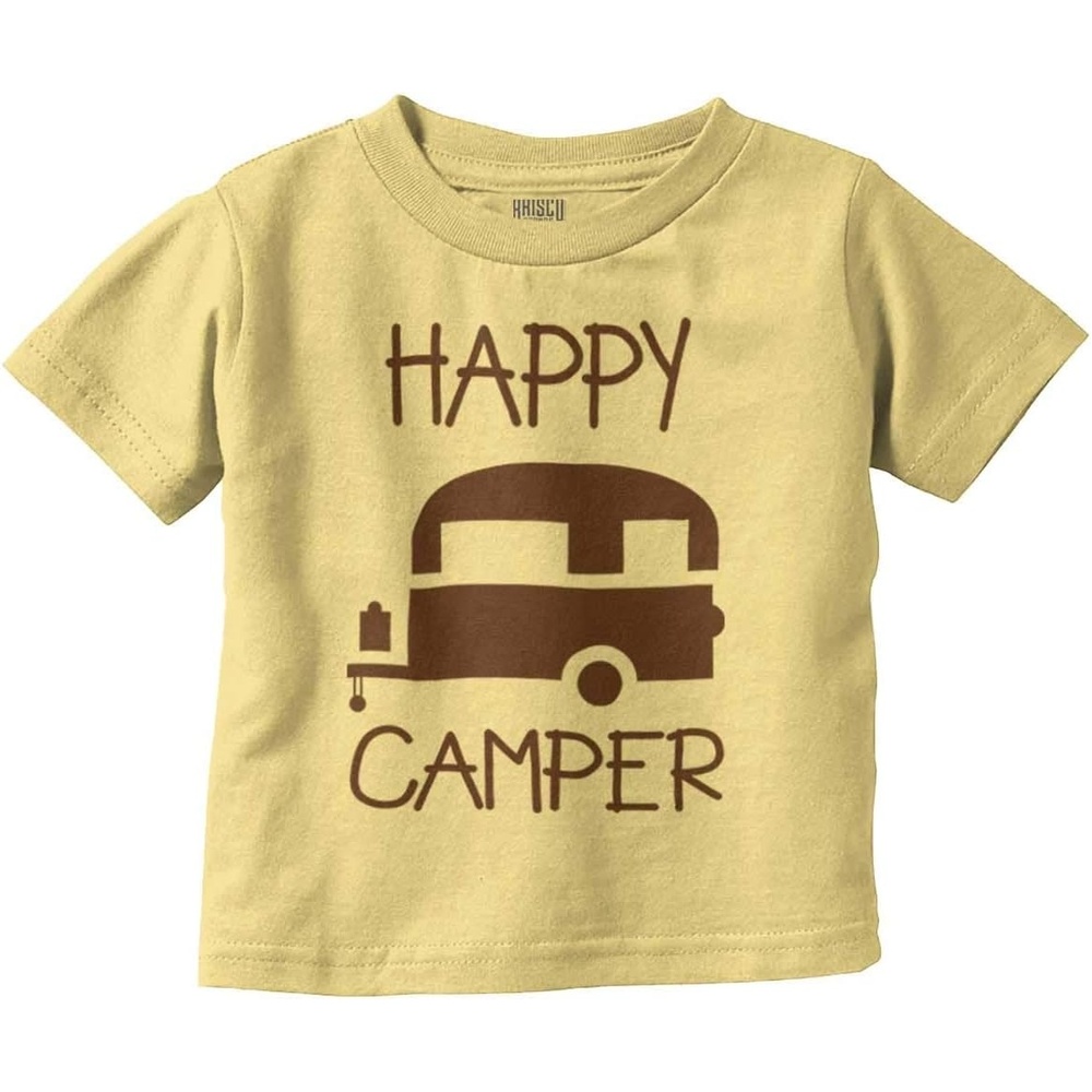 image:imageHappy Camper Outdoorsy Toddler Boy Girl T ShirtButter