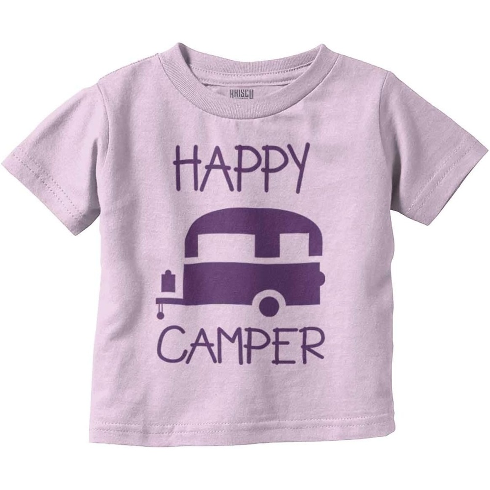 image:imageHappy Camper Outdoorsy Toddler Boy Girl T ShirtPink