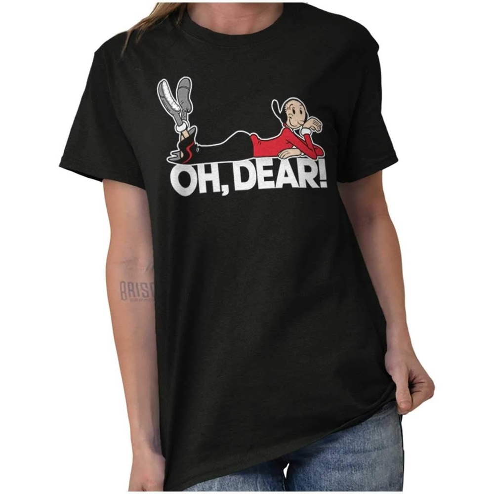 image:imagePopeye Olive OYL Oh Dear Quote Womens Graphic T Shirt TeesBlack