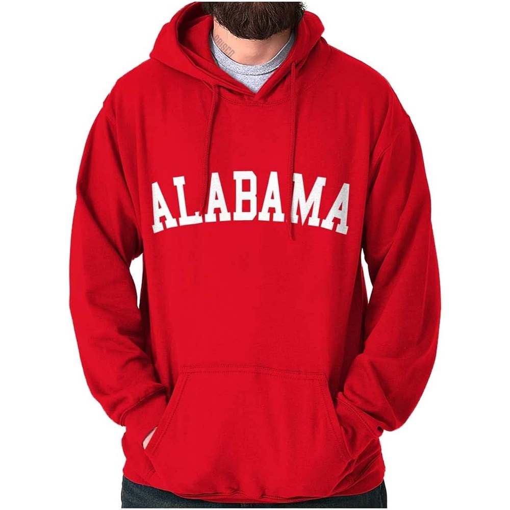 image:imageUSA State Simple Traditional Classic Hooded Sweatshirt Women MenRed