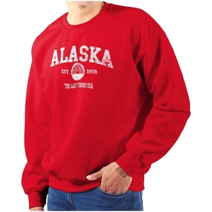 Classic Vintage American State Souvenir Sweatshirt for Men and Women(Red)