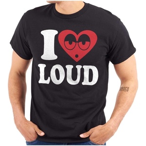 I Love Loud Heart Eyes Funny EDM Pot Graphic T Shirt Men or Women(Black)