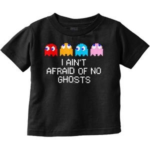Pacman I Ain’t Afraid of No Ghosts Toddler Baby Graphic T Shirt(Black)