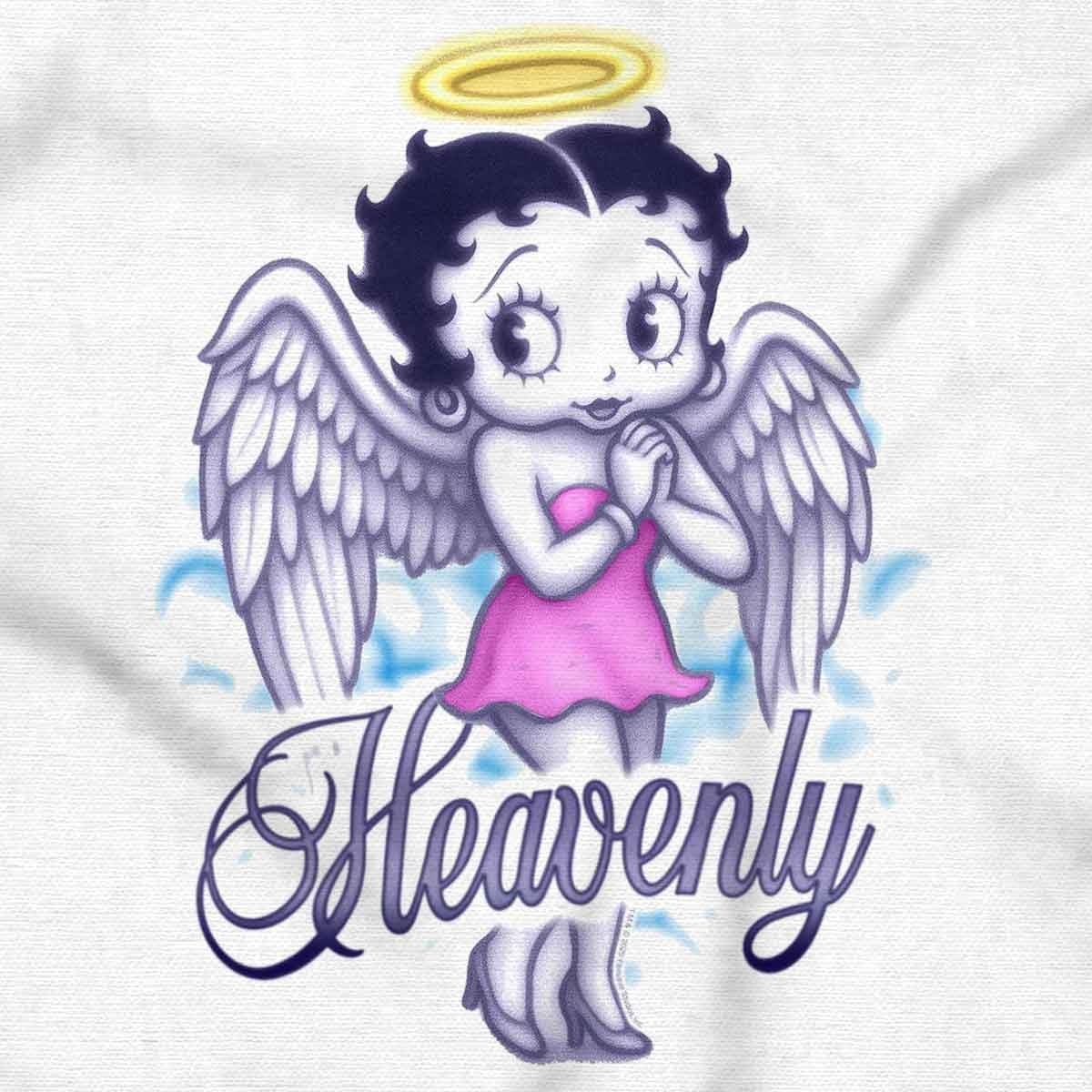 image:imageBetty Boop Heavenly Angel Cartoon Womens Graphic T Shirt TeesWhite