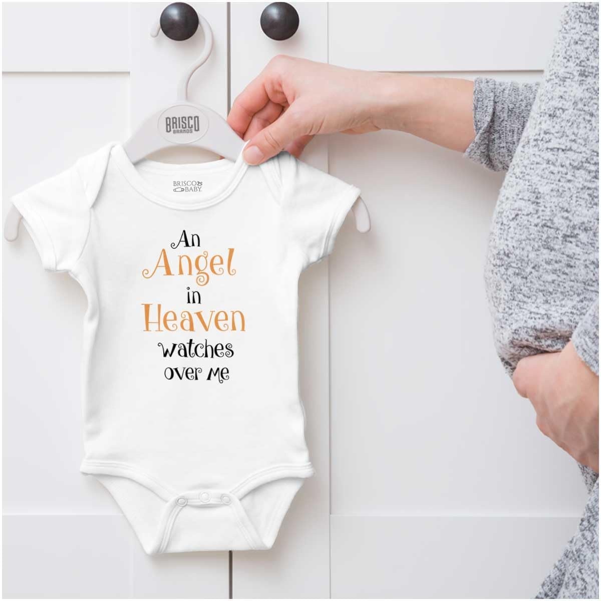 image:imageBrisco Brands An Angel In Heaven Watches Over Me Baby Romper Boys or GirlsWhite