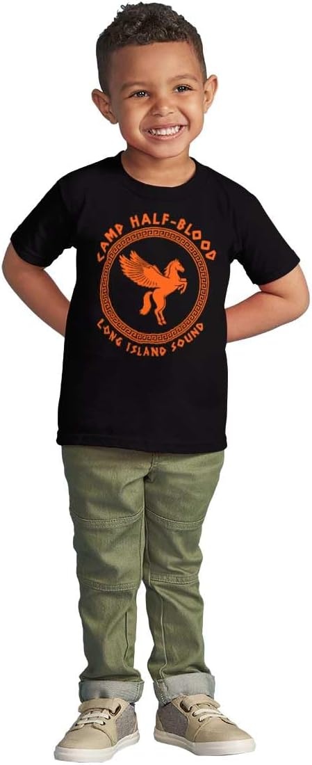 image:imageBrisco Brands Camp Half Blood Greek Mythology Toddler Baby Graphic T ShirtBlack Greek Key Pattern