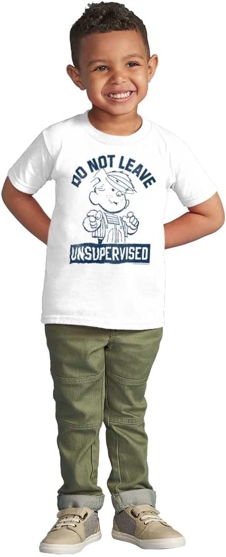 image:imageBrisco Brands Dennis The Menace is Unsupervised Youth T Shirt Tee BoysWhite