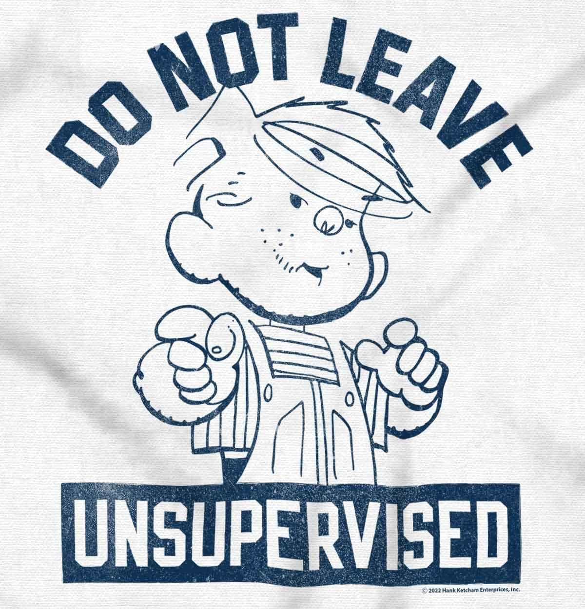 image:imageBrisco Brands Dennis The Menace is Unsupervised Youth T Shirt Tee BoysWhite