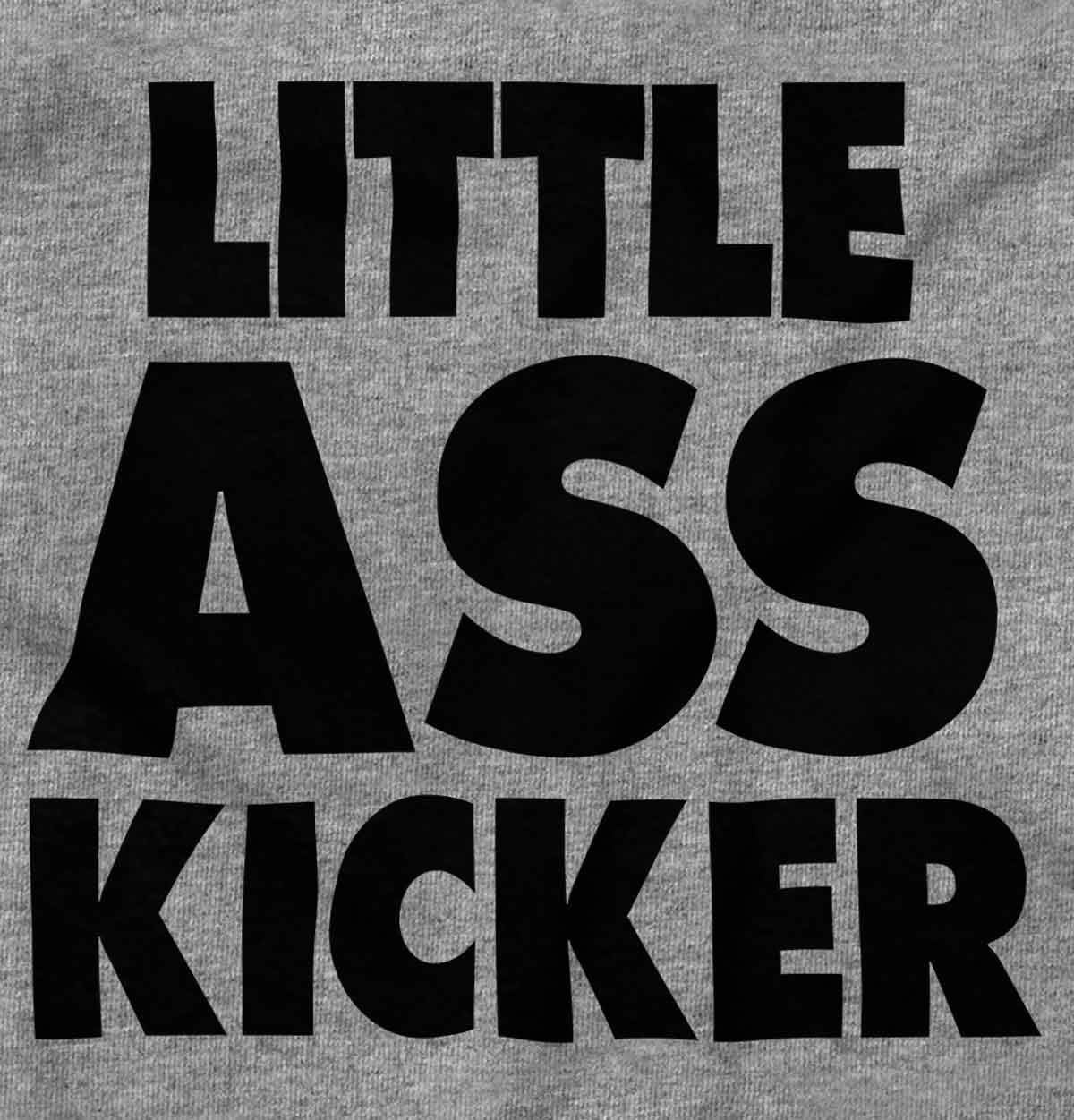 image:imageBrisco Brands Funny Attitude Little Ass Kicker Baby Romper Boys or GirlsHeather