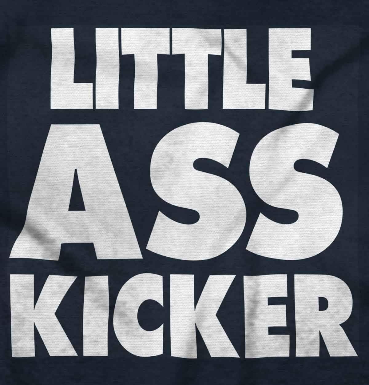 image:imageBrisco Brands Funny Attitude Little Ass Kicker Baby Romper Boys or GirlsNavy