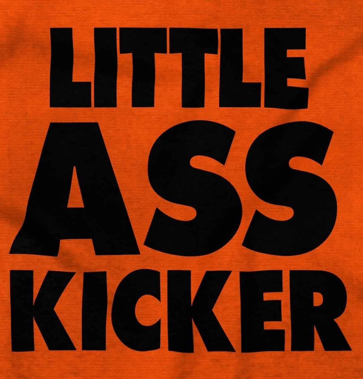 image:imageBrisco Brands Funny Attitude Little Ass Kicker Baby Romper Boys or GirlsOrange