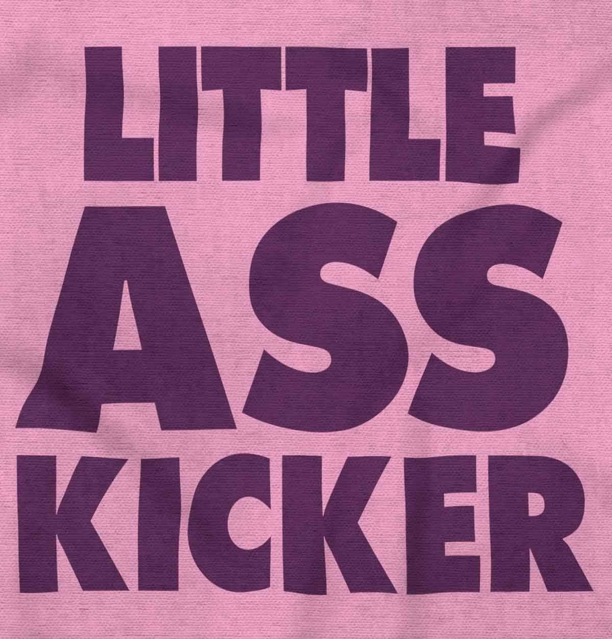 image:imageBrisco Brands Funny Attitude Little Ass Kicker Baby Romper Boys or GirlsPink