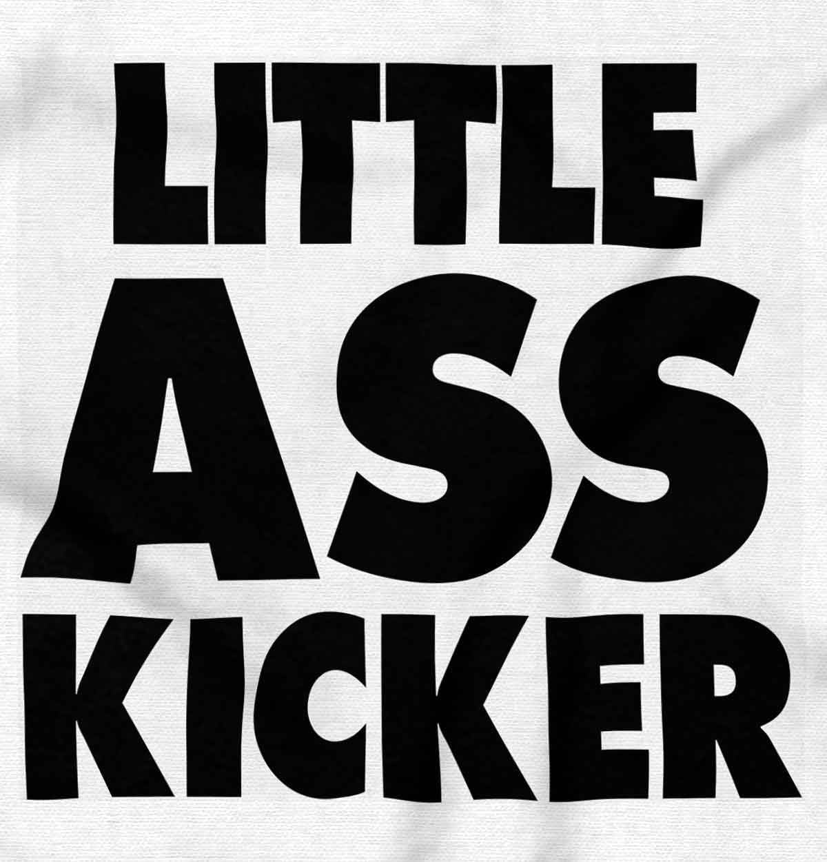 image:imageBrisco Brands Funny Attitude Little Ass Kicker Baby Romper Boys or GirlsWhite