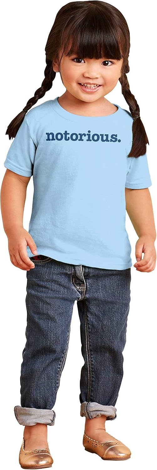 image:imageBrisco Brands Notorious Cool 1990s Throwback Toddler Boy Girl T ShirtLight Blue