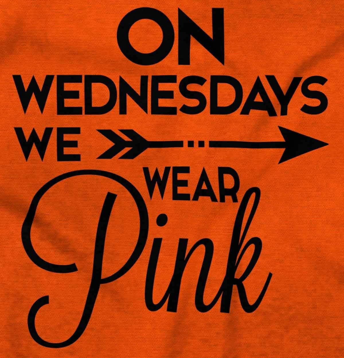 image:imageBrisco Brands On Wednesdays We Wear Pink Girly Baby Bodysuit Jumper GirlsOrange