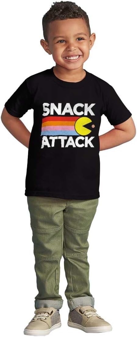image:imageBrisco Brands Pacman Snack Attack Hungry Hangry Toddler Boy Girl T ShirtBlack