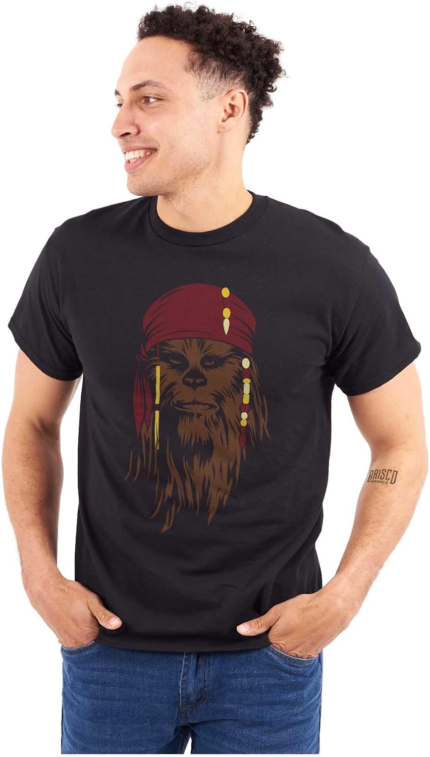 image:imageBrisco Brands Pirate Captain Humanoid Alien Vector Graphic T Shirt Men or WomenBlack