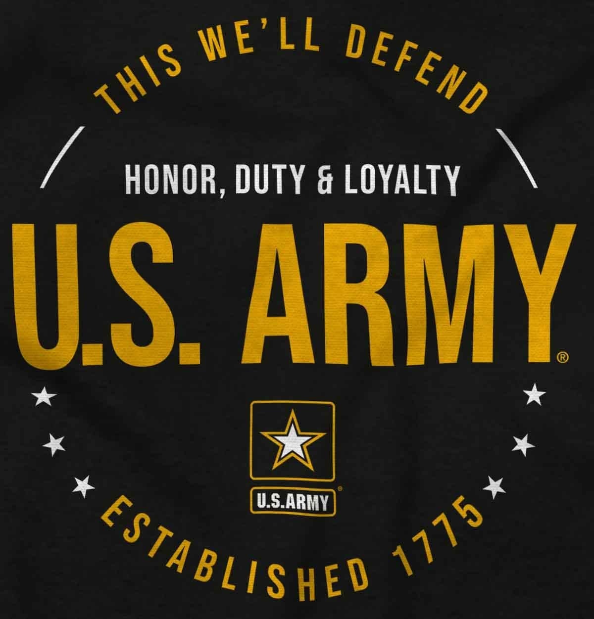 image:imageBrisco Brands US Army Honor Duty Loyalty Soldier Baby Romper Boys or GirlsBlack