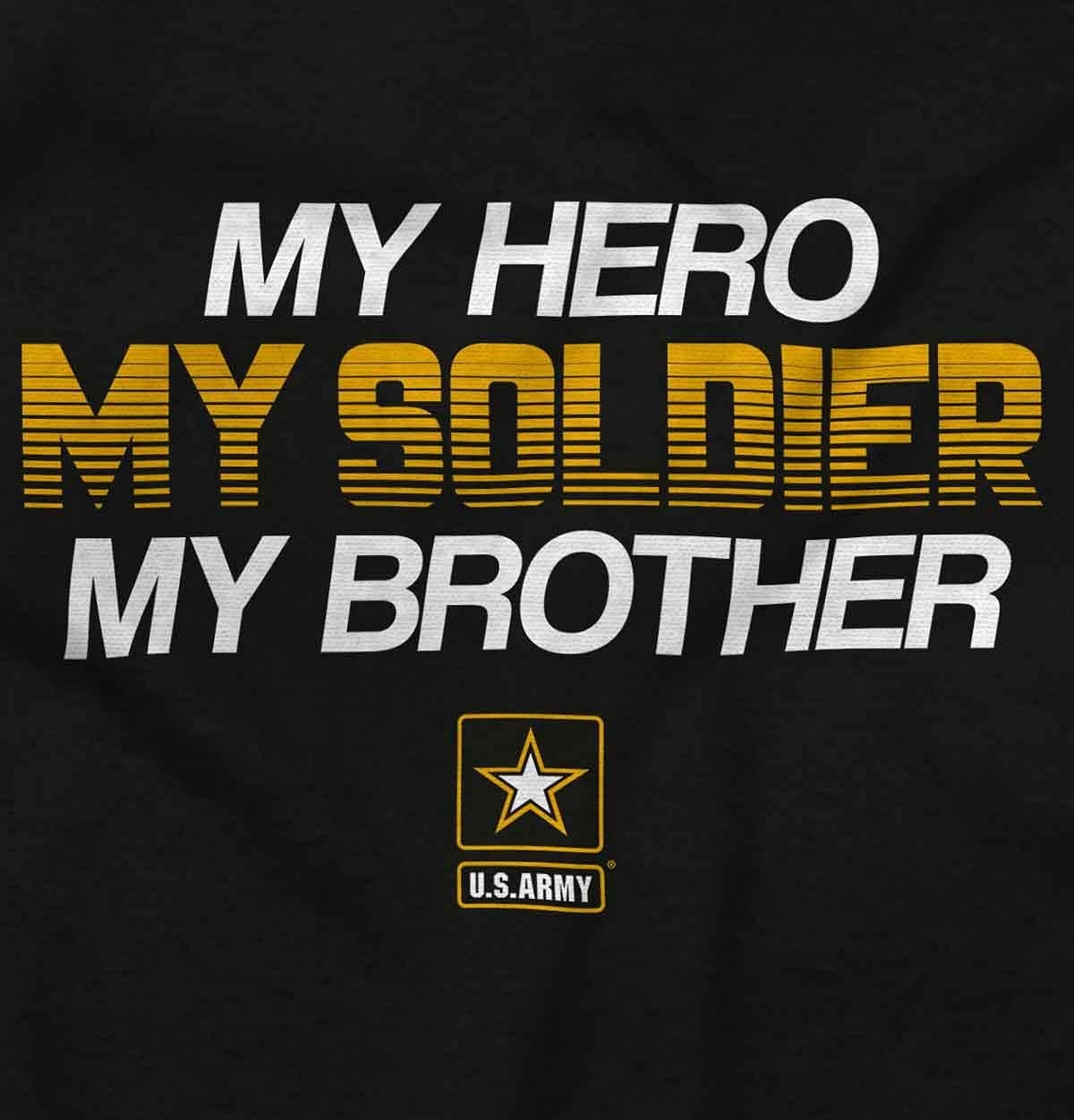 image:imageBrisco Brands US Army My Brother Soldier Hero Baby Romper Boys or GirlsBlack