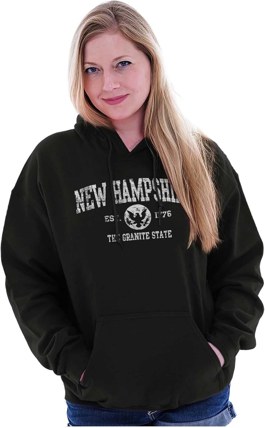 image:imageClassic Vintage American State Souvenir Hoodie Sweatshirt Women MenBlack